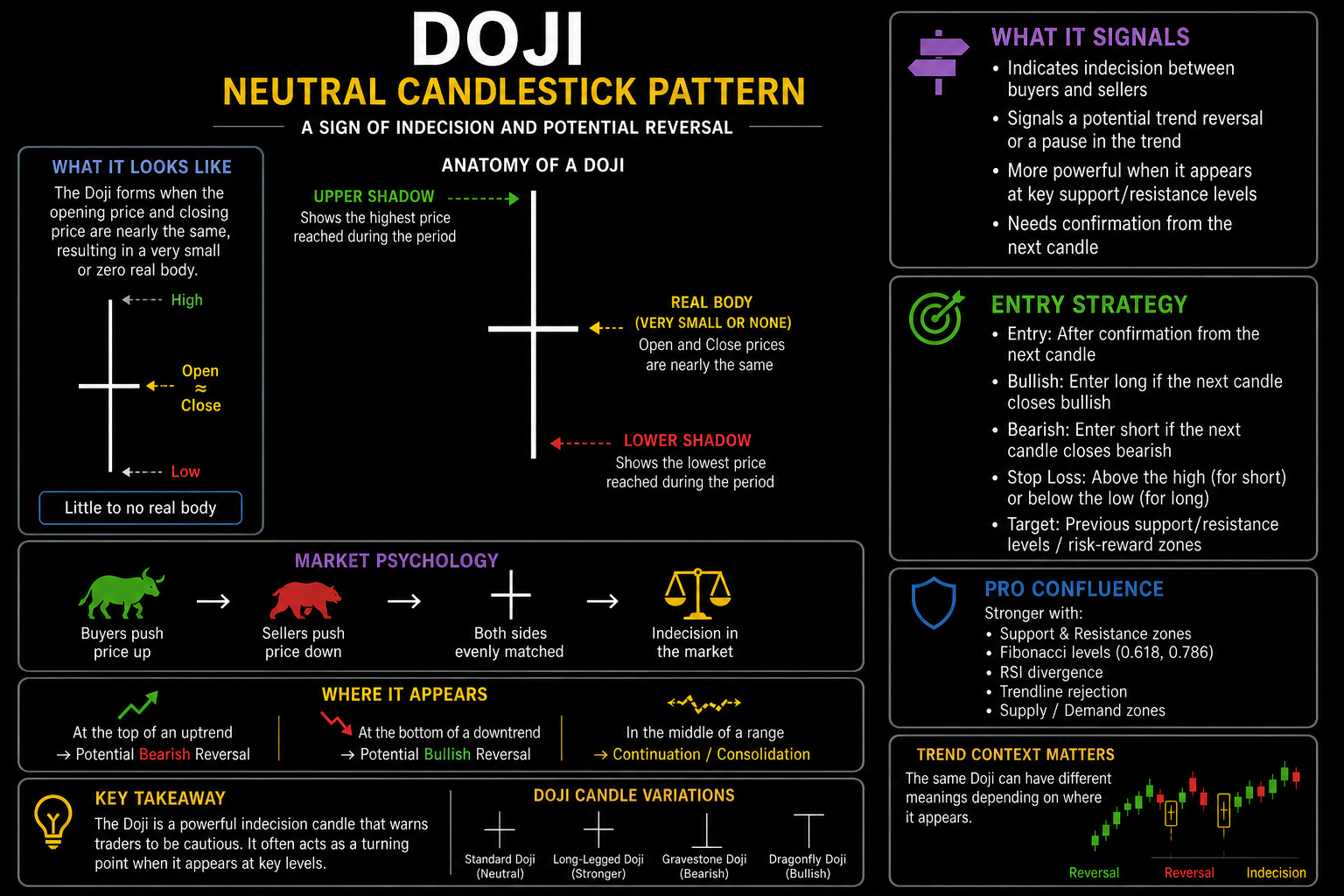 Standard Doji Japanese Candlestick Pattern #1